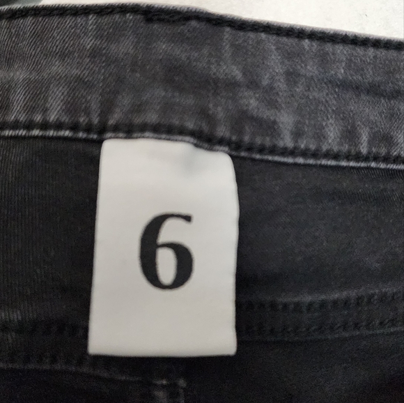 Six Denim Black Leopard Siding Jeans - Picture 8 of 9